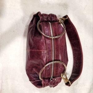 Tano Hobo Shoulder Bag. Burgundy color. Used condition.